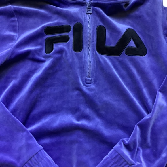 FILA Soft Velour Half Zip Hoodie - Picture 2 of 12